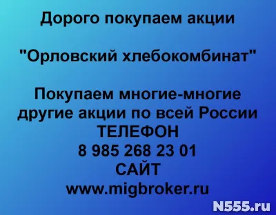 Покупка акции «Орловский хлебокомбинат» фото